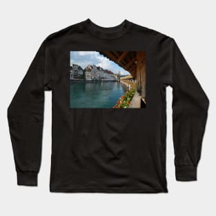 Kapellbrucke - Chapel Bridge of Lucerne Long Sleeve T-Shirt